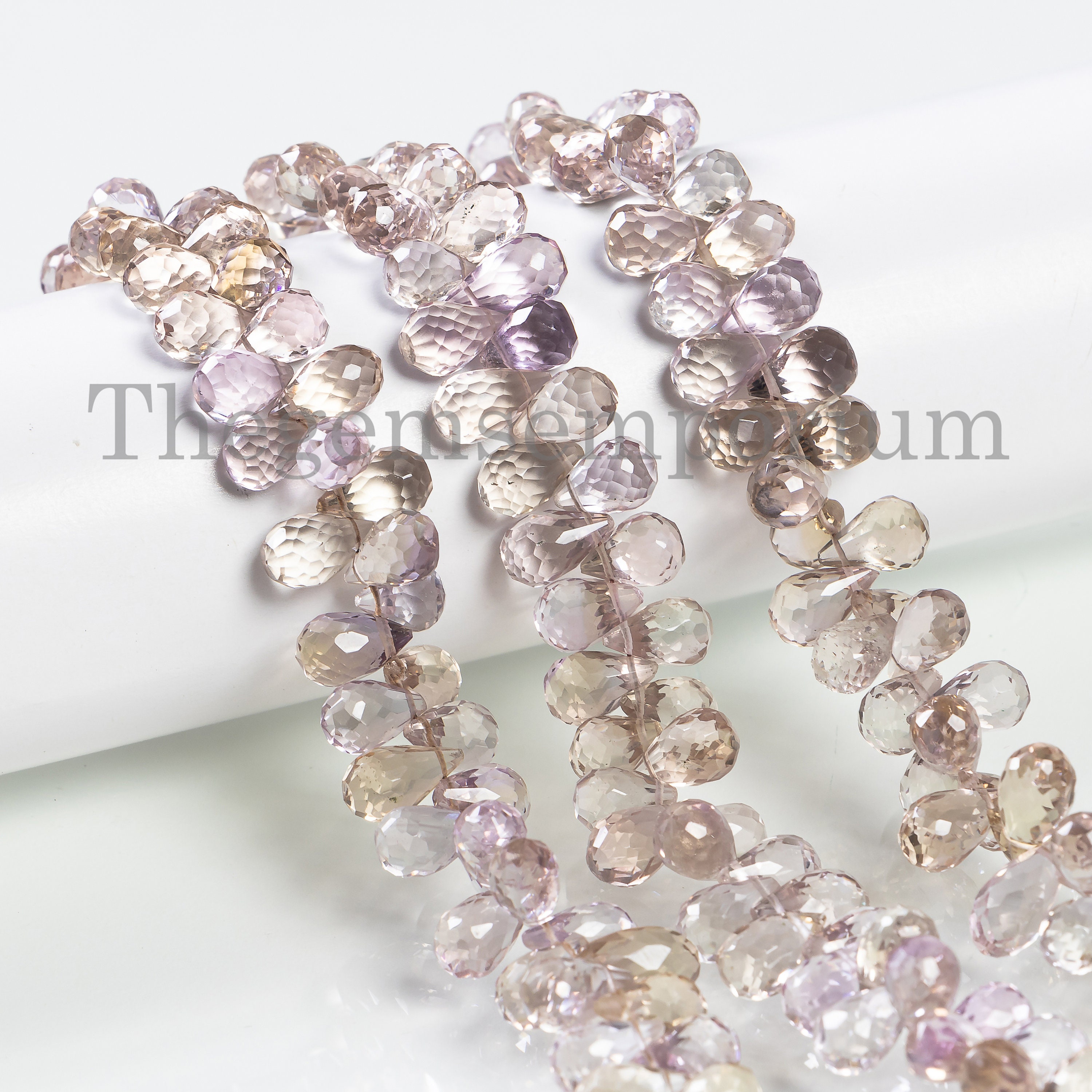 High Quality Ametrine Briolette Drops, Ametrine Faceted Beads, Ametrine Tear Drops Beads, 6x8-6x11mm Ametrine Beads, Faceted Drops Beads