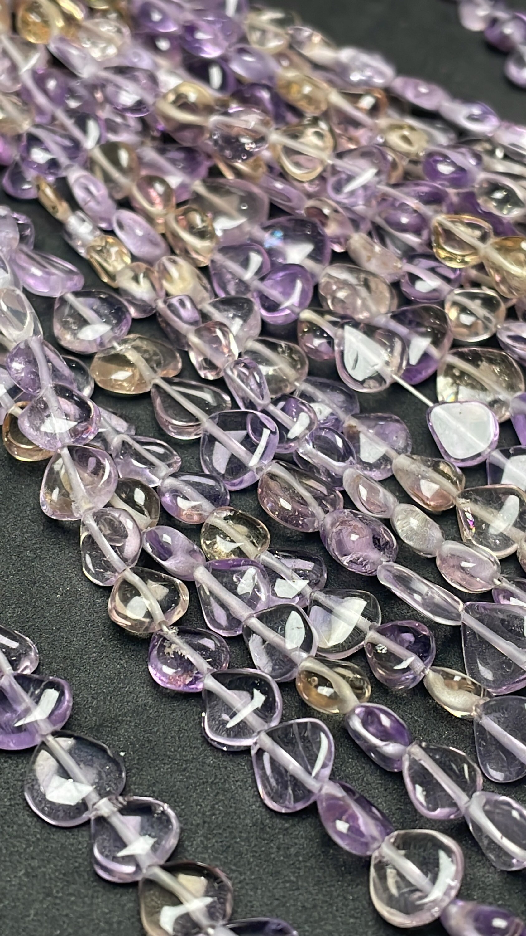 Independence Day Sale Top Quality 10 Inches Ametrine Smooth Heart Shape Beads,natural Ametrine Beads 7-8 Mm Approx Ametrine Beads For Sale Independence Day Sale Top Quality 10 Inches Ametrine Smooth Heart Shape Beads,natural Ametrine Beads 7-8 Mm Approx Ametrine Beads For Sale