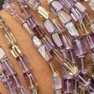 Natural 10 Inches AMETRINE Smooth Rectangle Shaped Beads 5/8 MM Approx Beads, Ametrine Beads An Amazing Item Natural 10 Inches AMETRINE Smooth Rectangle Shaped Beads 5/8 MM Approx Beads, Ametrine Beads An Amazing Item