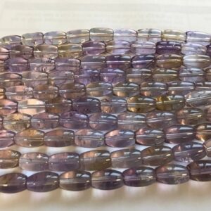 Natural  Ametrine 12x7mm Oval Gemstone Beads---7.5 inch strand