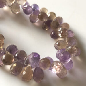 Natural Ametrine Faceted Teardrop Briolette Beads, 12mm To 14mm Huge Ametrine Drop Beads, Sold As 7 Inches/3.5 Inches, GDS1685 Natural Ametrine Faceted Teardrop Briolette Beads, 12mm To 14mm Huge Ametrine Drop Beads, Sold As 7 Inches/3.5 Inches, GDS1685