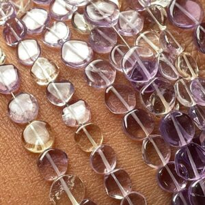 Natural Ametrine Smooth Coin Shape Gemstone Beads Strand, 7-10 mm Approx Jewelry Making Beads, 10 Inches Strand At Wholesale Price Natural Ametrine Smooth Coin Shape Gemstone Beads Strand, 7-10 mm Approx Jewelry Making Beads, 10 Inches Strand At Wholesale Price