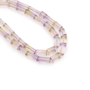 Natural Ametrine Smooth Cylinder Beads, 3.5x6 Mm To 4x10 Mm, Purple Yellow Quartz Gemstone Beads, Bi Color Ametrine Jewelry Beads, 18 Inches Natural Ametrine Smooth Cylinder Beads, 3.5x6 Mm To 4x10 Mm, Purple Yellow Quartz Gemstone Beads, Bi Color Ametrine Jewelry Beads, 18 Inches