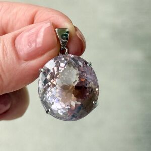 53 Ct Brazilian Ametrine Pendant, 925 Sterling Silver, Heart Gemstone Necklace, Gold Plated