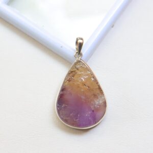 Beautiful Ametrine Druzy Silver Pendant, 925 Sterling Silver Pendant, Natural Ametrine Pendant Jewelry, Anniversary Gift Handmade Pendant