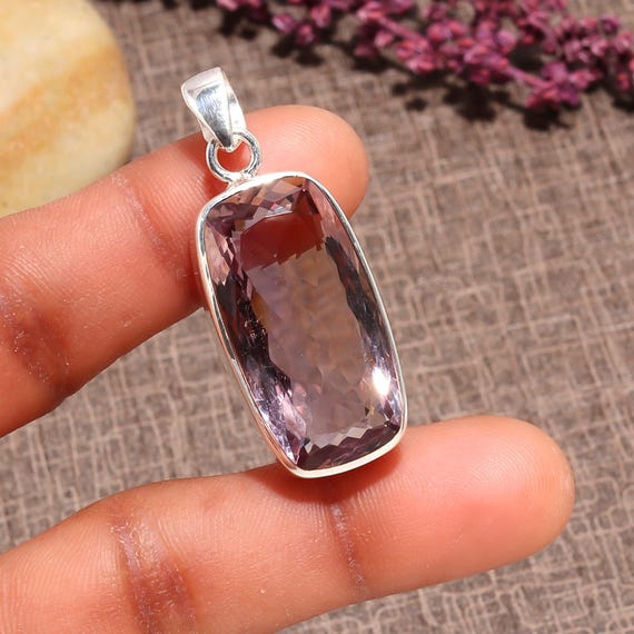 Handmade Ametrine Pendant: 925 Sterling Silver Gemstone Handmade Ametrine Pendant: 925 Sterling Silver Gemstone