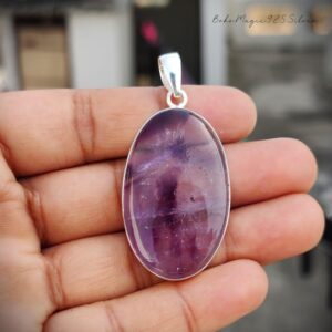 Handmade Ametrine Pendant: Oval 925 Sterling Silver Gemstone Jewelry