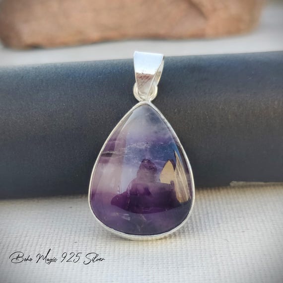 Handmade Ametrine Sterling Silver Pendant: Teardrop Gemstone Jewelry Handmade Ametrine Sterling Silver Pendant: Teardrop Gemstone Jewelry