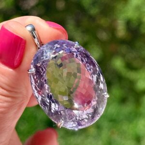 Huge! 104 Ct Brazilian Ametrine Pendant, 925 Sterling Silver Gemstone Necklace, Gold Plated Huge! 104 Ct Brazilian Ametrine Pendant, 925 Sterling Silver Gemstone Necklace, Gold Plated