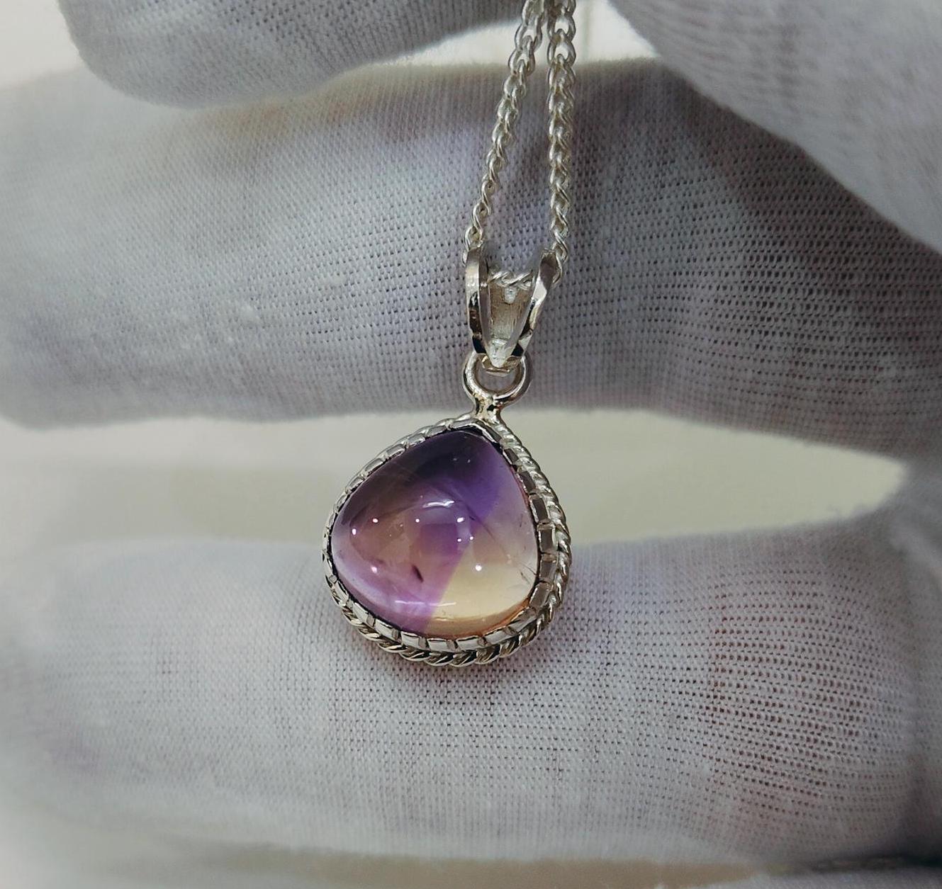 Natural Ametrine Pendant Ametrine Cabochon Necklace 925 Sterling Silver Necklace Ametrine Heart Cabochon Pendant Bi Color Ametrine Necklace Natural Ametrine Pendant Ametrine Cabochon Necklace 925 Sterling Silver Necklace Ametrine Heart Cabochon Pendant Bi Color Ametrine Necklace