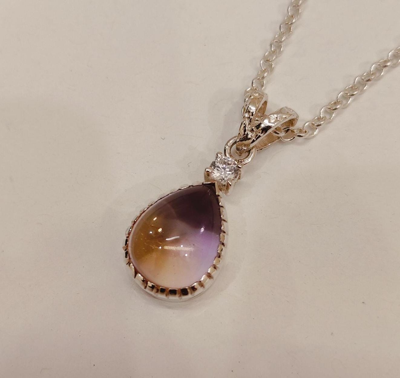 Natural Ametrine Pendant Ametrine Cabochon Necklace 925 Sterling Silver Necklace Ametrine Pear Cabochon Pendant Bi Color Ametrine Necklace Natural Ametrine Pendant Ametrine Cabochon Necklace 925 Sterling Silver Necklace Ametrine Pear Cabochon Pendant Bi Color Ametrine Necklace