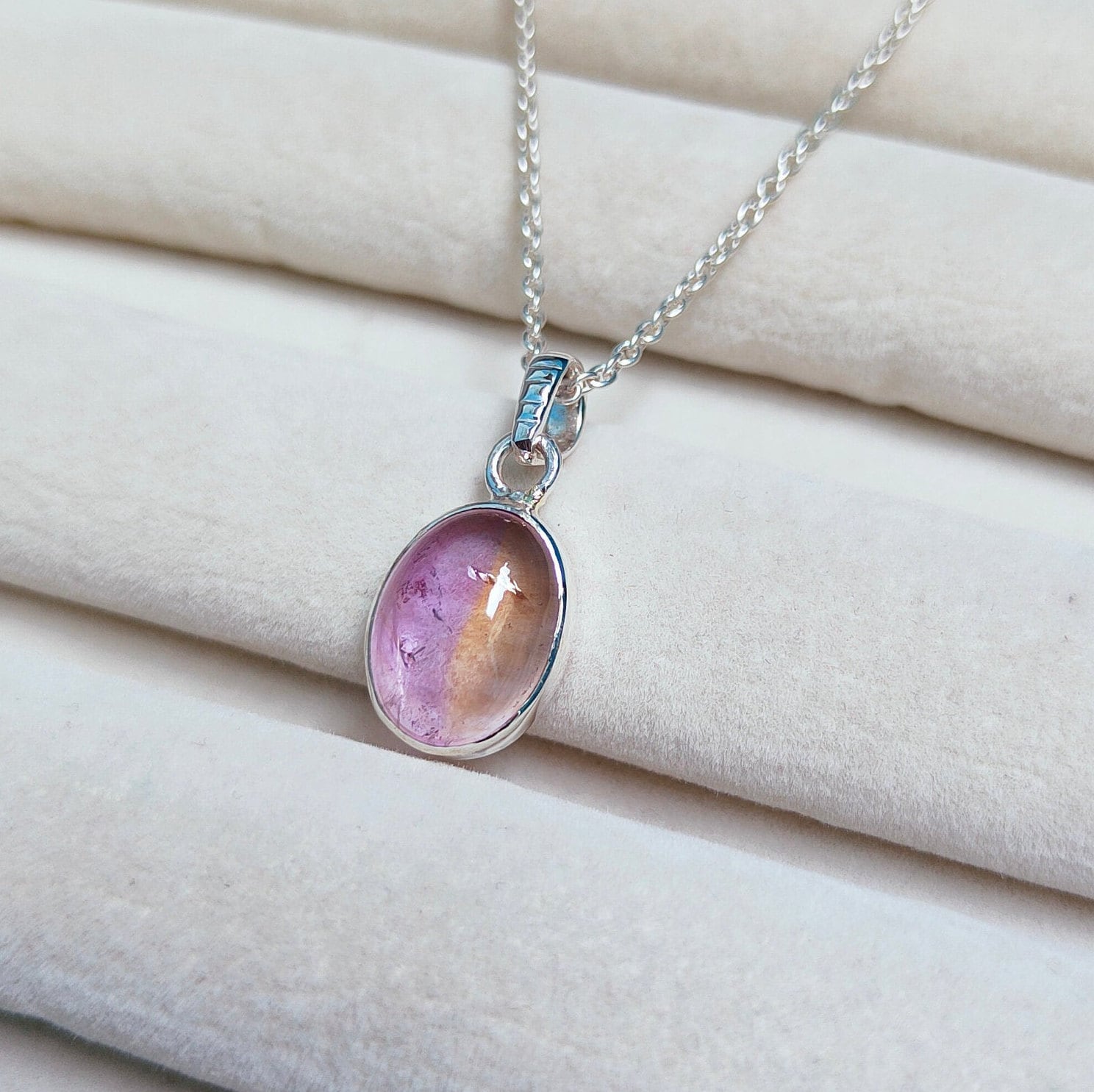 Natural Ametrine Pendant, Natural Ametrine Necklace 16x12 Mm Ametrine 925 Sterling Silver Necklace Oval Natural Ametrine Cabochon Pendant Natural Ametrine Pendant, Natural Ametrine Necklace 16x12 Mm Ametrine 925 Sterling Silver Necklace Oval Natural Ametrine Cabochon Pendant