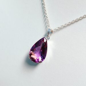 Natural Ametrine pendant, Natural ametrine necklace, 24x16 mm ametrine,  925 sterling silver necklace, natural ametrine pendant with chain