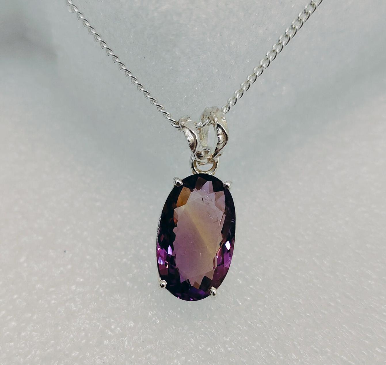 Natural Ametrine Pendant, Natural Ametrine Necklace, 925 Sterling Silver Necklace, Oval Cut Ametrine Pendant, Oval Cut Ametrine Necklace Natural Ametrine Pendant, Natural Ametrine Necklace, 925 Sterling Silver Necklace, Oval Cut Ametrine Pendant, Oval Cut Ametrine Necklace