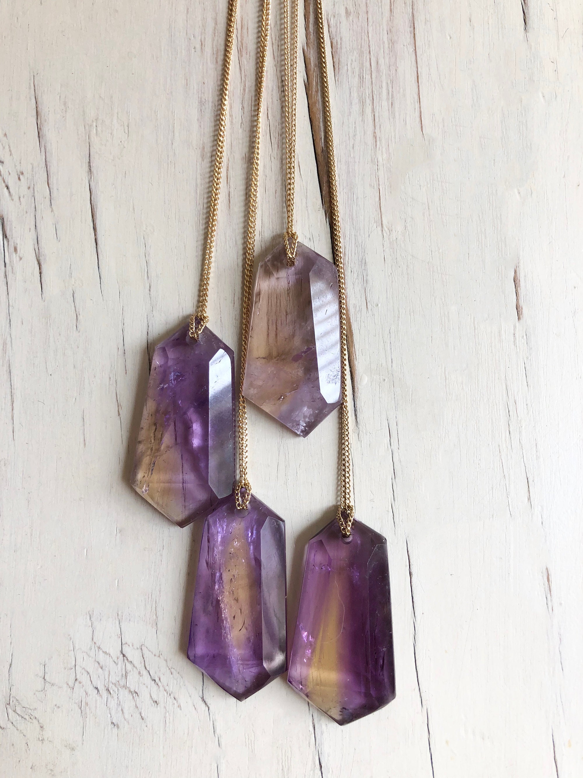 Ametrine Pendant Necklace: 14k Gold-filled Gemstone Jewelry