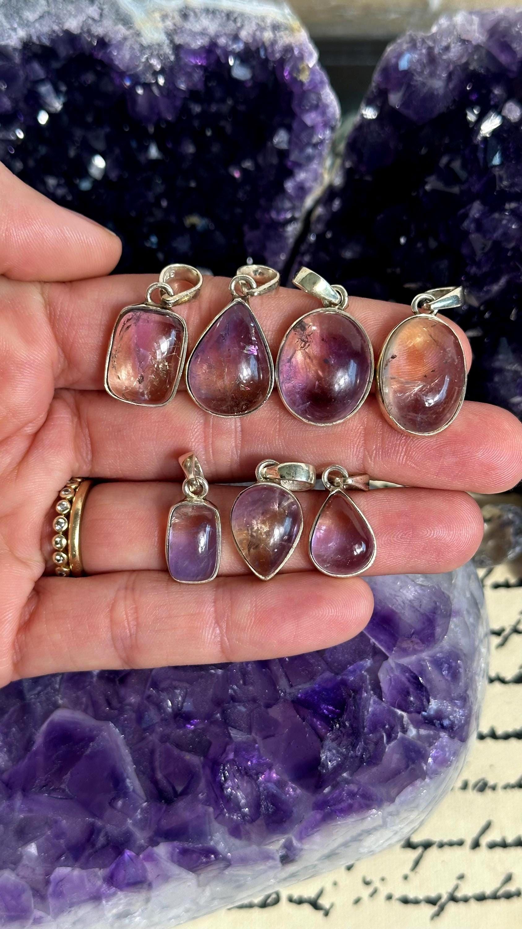Ametrine Pendant Necklace .925 Sterling Silver