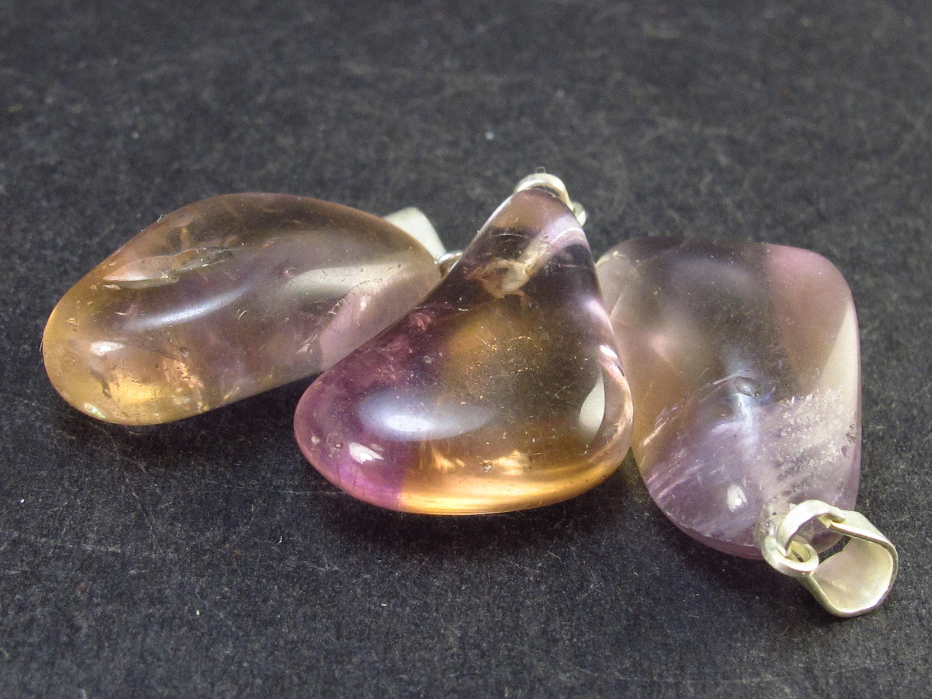 Set Of 3 Ametrine Pendant From Bolivia Set Of 3 Ametrine Pendant From Bolivia