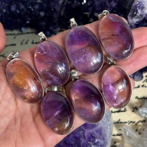 Sterling Silver Ametrine Pendant Necklace - 18" Chain