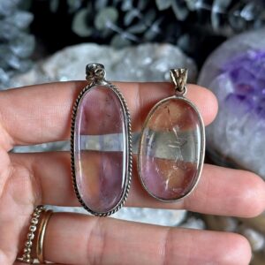 Sterling Silver Ametrine Pendant Necklace - .925 Silver Chain