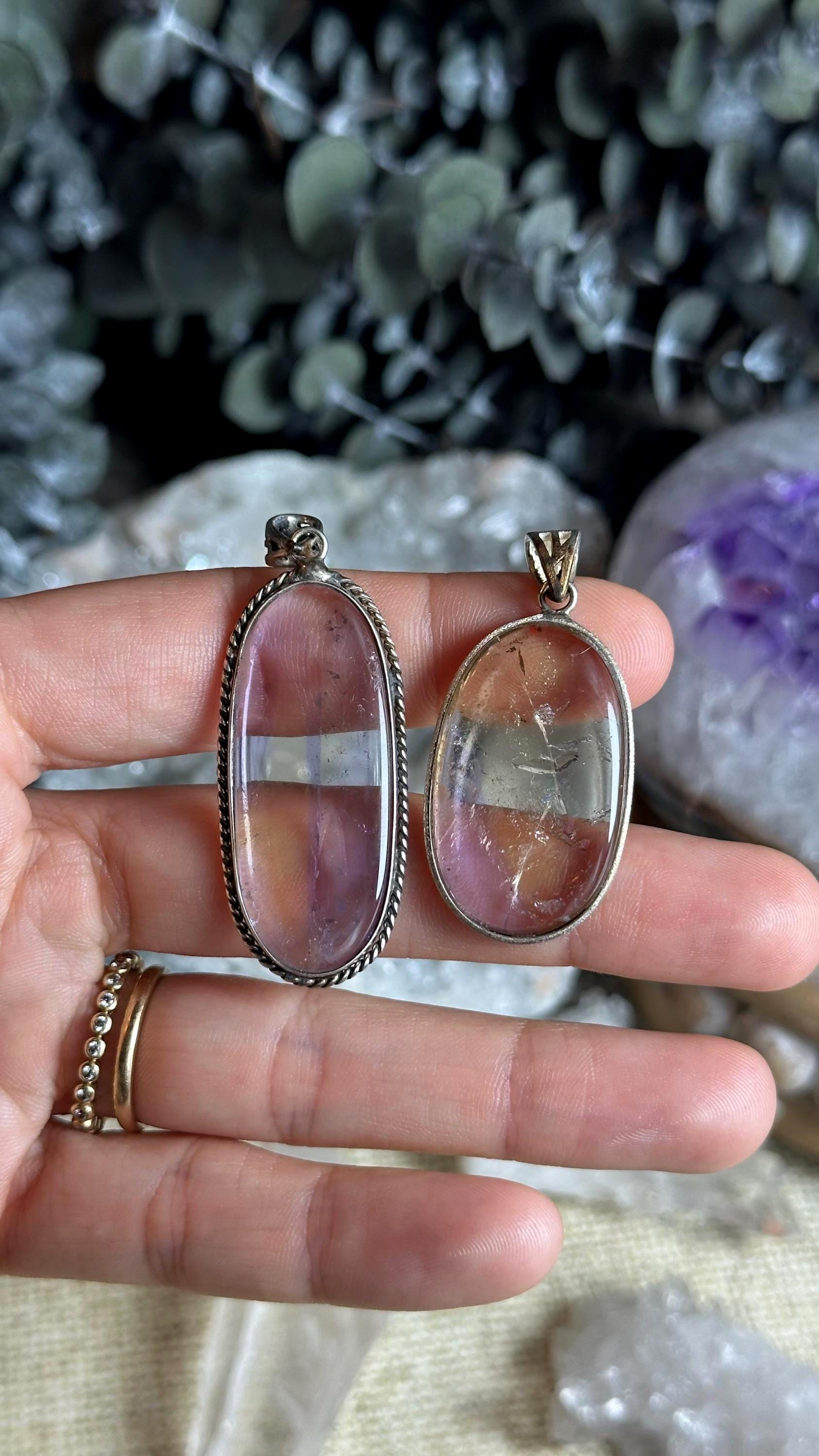 Sterling Silver Ametrine Pendant Necklace - .925 Silver Chain
