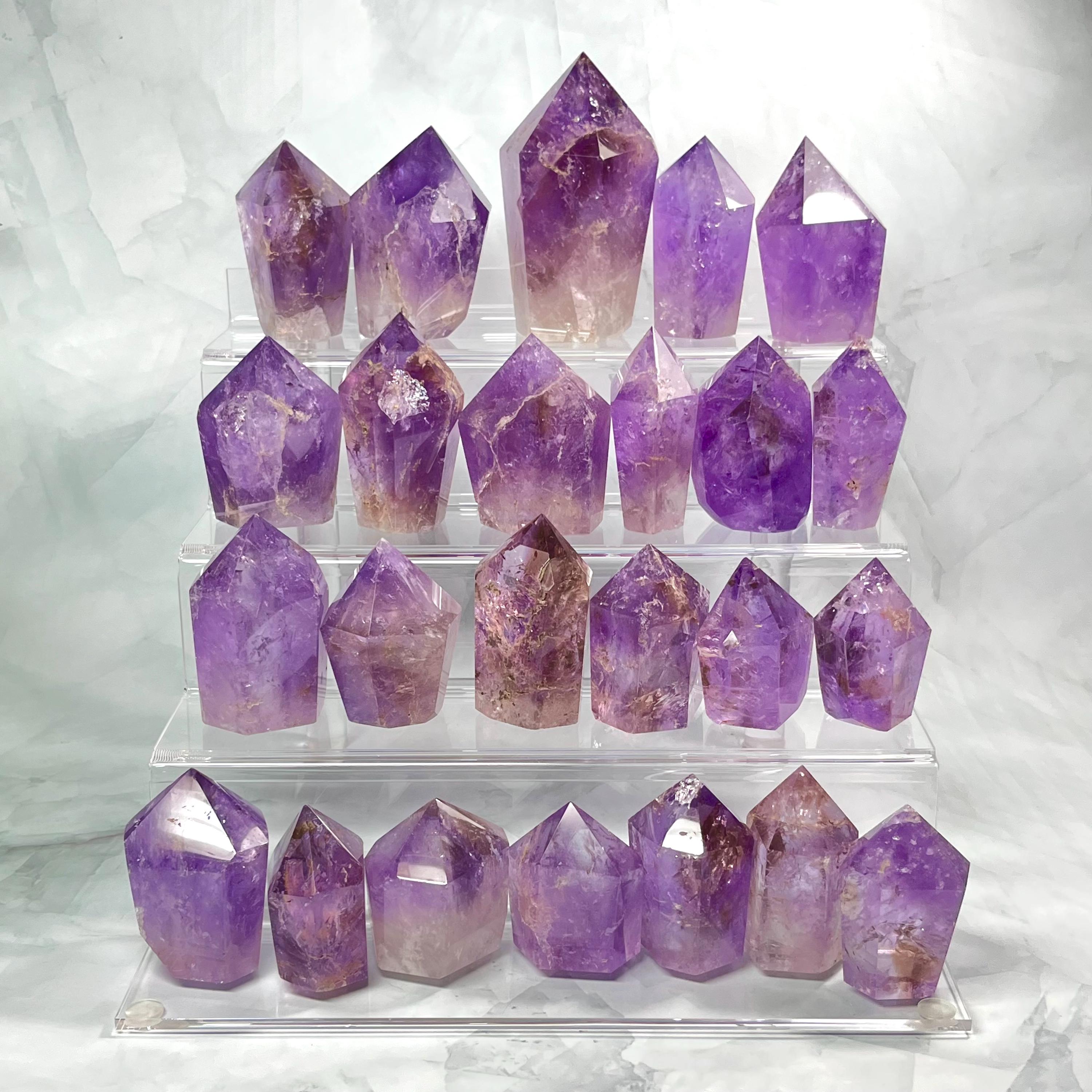 Ametrine Cupcake | Garden Amethyst Tower | Crystal Cupcake Tower | Ametrine Crystal | Ametrine Tower