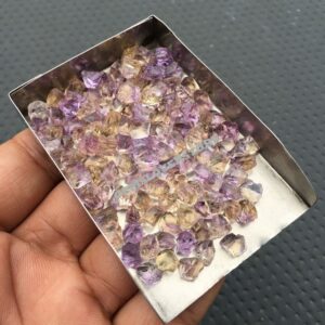 50 Raw Ametrine Chunks: Multi Color Healing Crystals (4-6 MM)