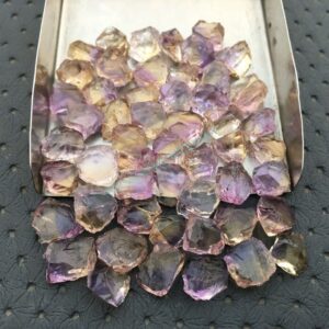 50 Raw Ametrine Crystals: Untreated Amethyst Citrine Mix (6-8 MM)