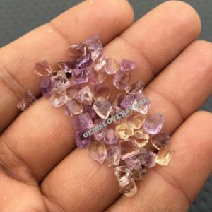 50 Natural Ametrine Raw Crystals: Tiny Rough Gemstones (2-4 MM)