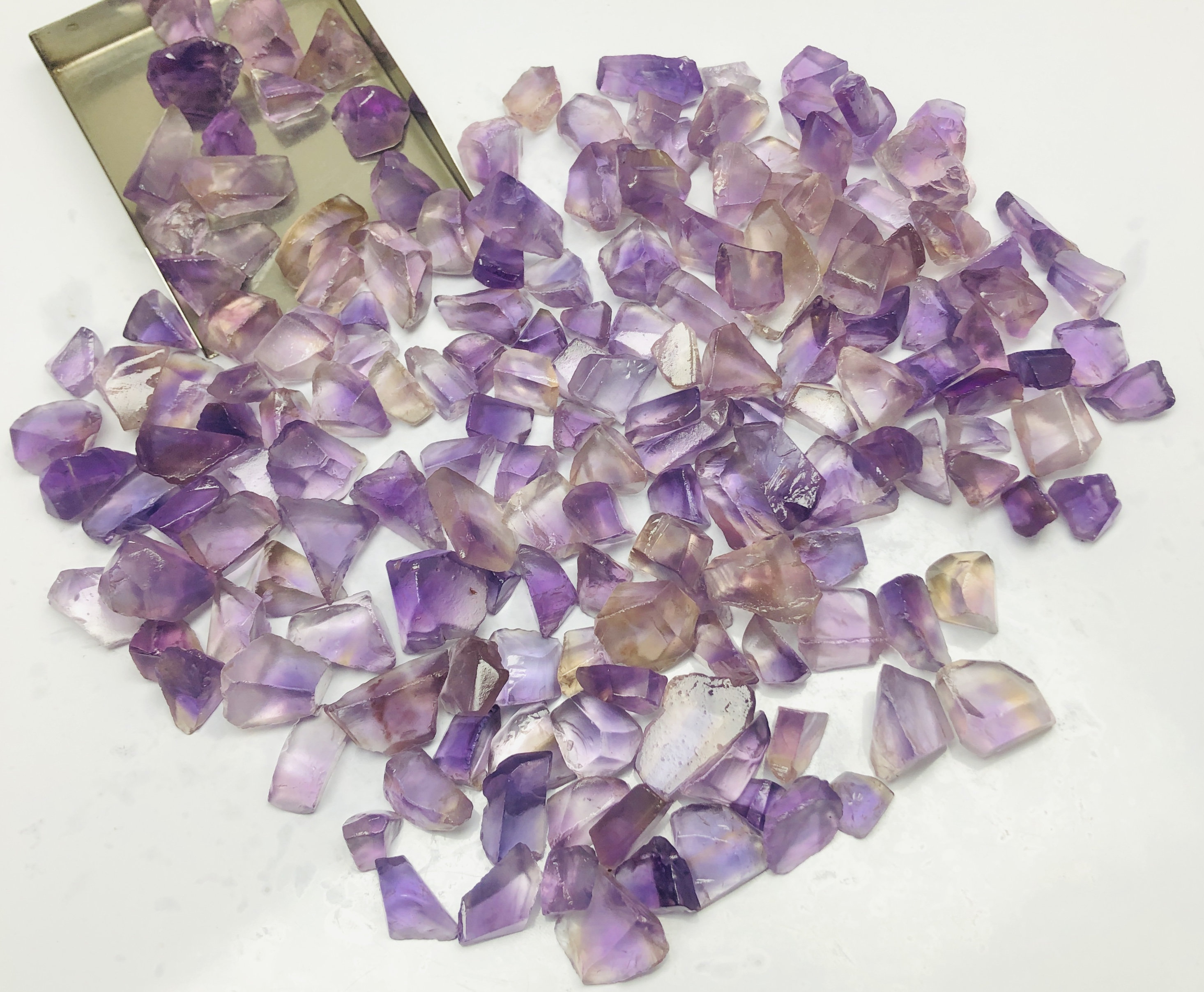 Natural Colorful Ametrine Rough Stone | Clean Transparent Gemstone Lot 9-15mm