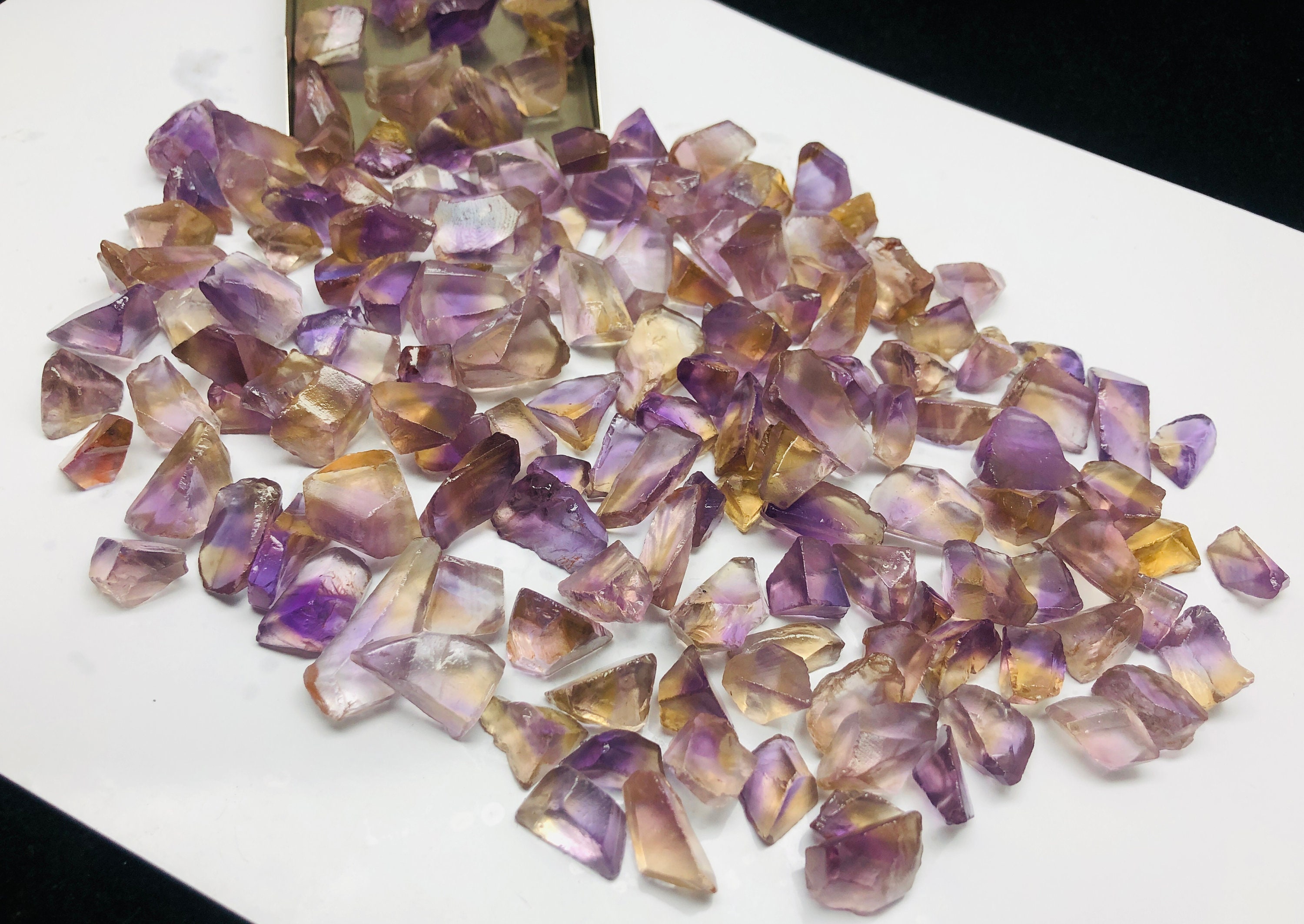 Natural Ametrine Rough Lot | Transparent Crystal Stones 18–25mm Natural Ametrine Rough Lot | Transparent Crystal Stones 18–25mm