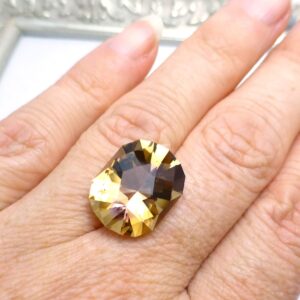 13.665 Carats Ametrine Gemstone Fantasy Cut Facet Bicolor Engagement Ring Wedding Birthday Amethyst Citrine Yellow Purple Handmade 13.665 Carats Ametrine Gemstone Fantasy Cut Facet Bicolor Engagement Ring Wedding Birthday Amethyst Citrine Yellow Purple Handmade