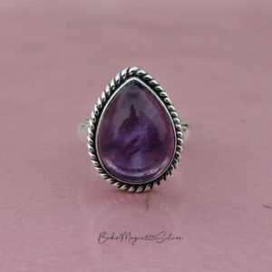 Handmade Ametrine Gemstone Ring: 925 Sterling Silver Band