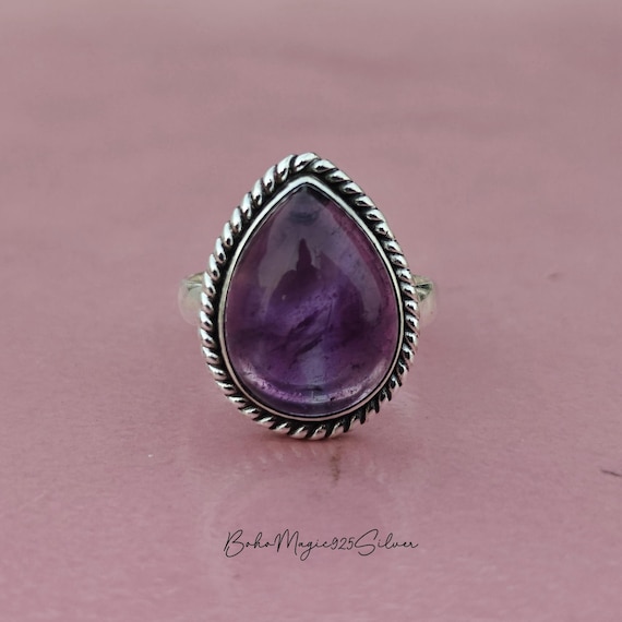 Handmade Ametrine Gemstone Ring: 925 Sterling Silver Band