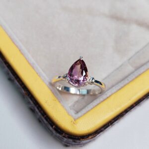Natural Ametrine Ring, 925 sterling Silver Ring, pear cut ametrine ring, ametrine silver ring Hand Made Ring, astrological stone ring