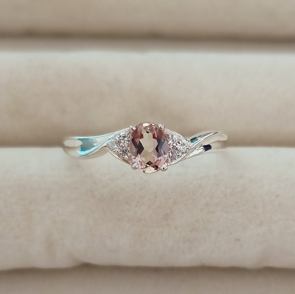 Natural Ametrine Ring, 925 Sterling Silver Ring, Ametrine Engagement Ring, Oval Cut Ametrine Ring, Wedding Ring, Dainty Ring, Ring For Gift