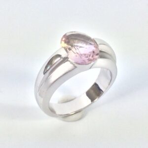 Ametrine Silver Ring // 925 Sterling Silver // Matte Rhodium Finish // Modern Design // Size #7