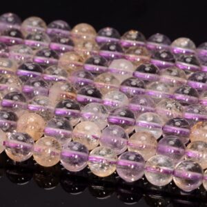 6mm Sassy Ametrine Gemstone Grade AA Round 6mm Loose Beads 15.5 inch Full Strand (90114341-123)