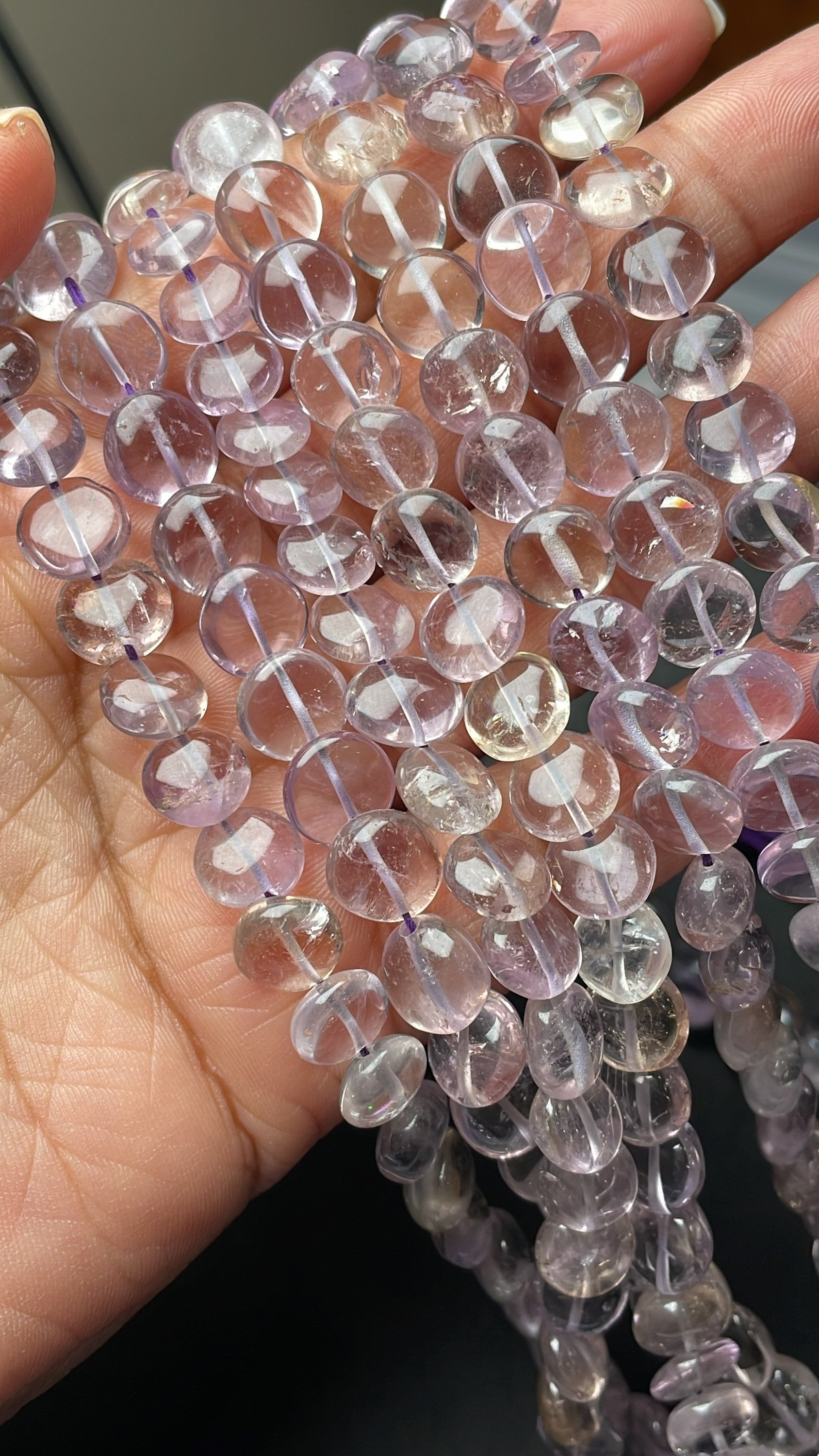 Aaa Natural Ametrine | Round Unique Shape 7.5-9 Mm | 14.5 Inch Strand | Gemstone Beads | Unique Jewelry Aaa Natural Ametrine | Round Unique Shape 7.5-9 Mm | 14.5 Inch Strand | Gemstone Beads | Unique Jewelry