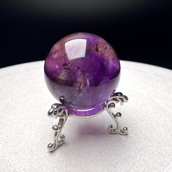 1.85"natural Ametrine Sphere/tibetan Himalayan Amethyst Ball/ametrine Purple Crystal Ball Gift