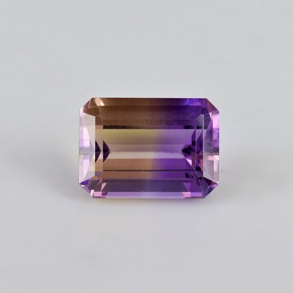8.88 Cts Natural Ametrine Multi Color 14x10x7.6 Mm Faceted Octagon Loose Gemstone - 100% Natural Ametrine Gemstone - Ametrine Gemstone Ring