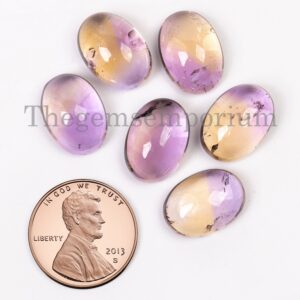 Ametrine Cabs Loose Gemstone 6 Pcs Lot, Natural Loose Gemstones, 10x14mm Oval Shape Stones, Multi Color Stones Lot For Jewelry Making Ametrine Cabs Loose Gemstone 6 Pcs Lot, Natural Loose Gemstones, 10x14mm Oval Shape Stones, Multi Color Stones Lot For Jewelry Making