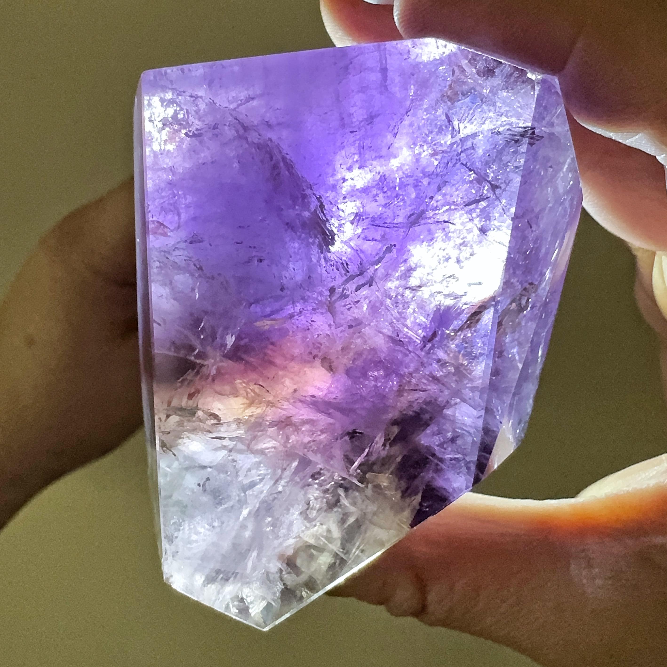 Ametrine Freeform | 192g | - #2 (polished Purple Crystal Chunk, Crown Chakra, Healing Stone)