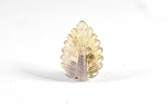Ametrine Leaf Carving, Birthstone Gemstone, Nature Inspired Home Decor Ametrine Leaf Carving, Birthstone Gemstone, Nature Inspired Home Decor