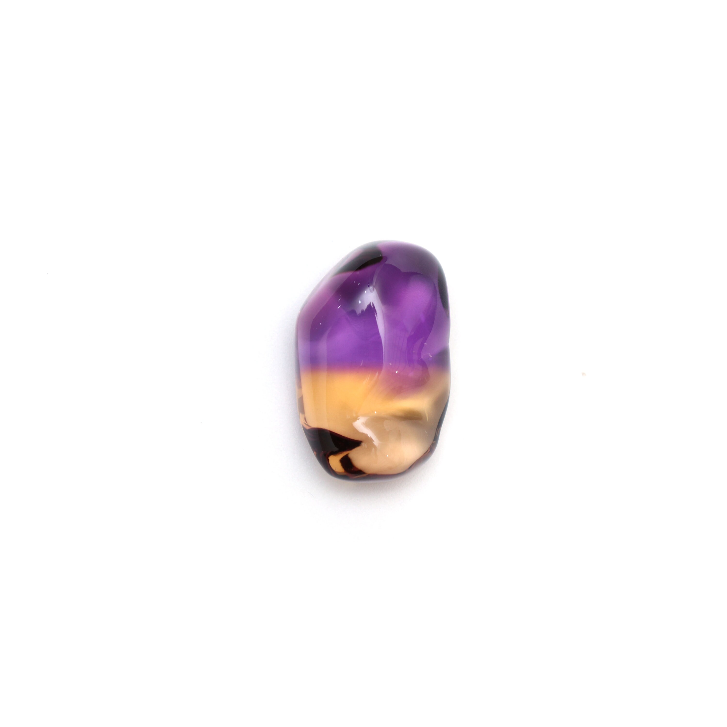 Natural Ametrine Smooth Tumble Loose Gemstone, 17x27 Mm, Ametrine Smooth Tumble Gemstone Loupe Clean, Aaa Quality Gemstone