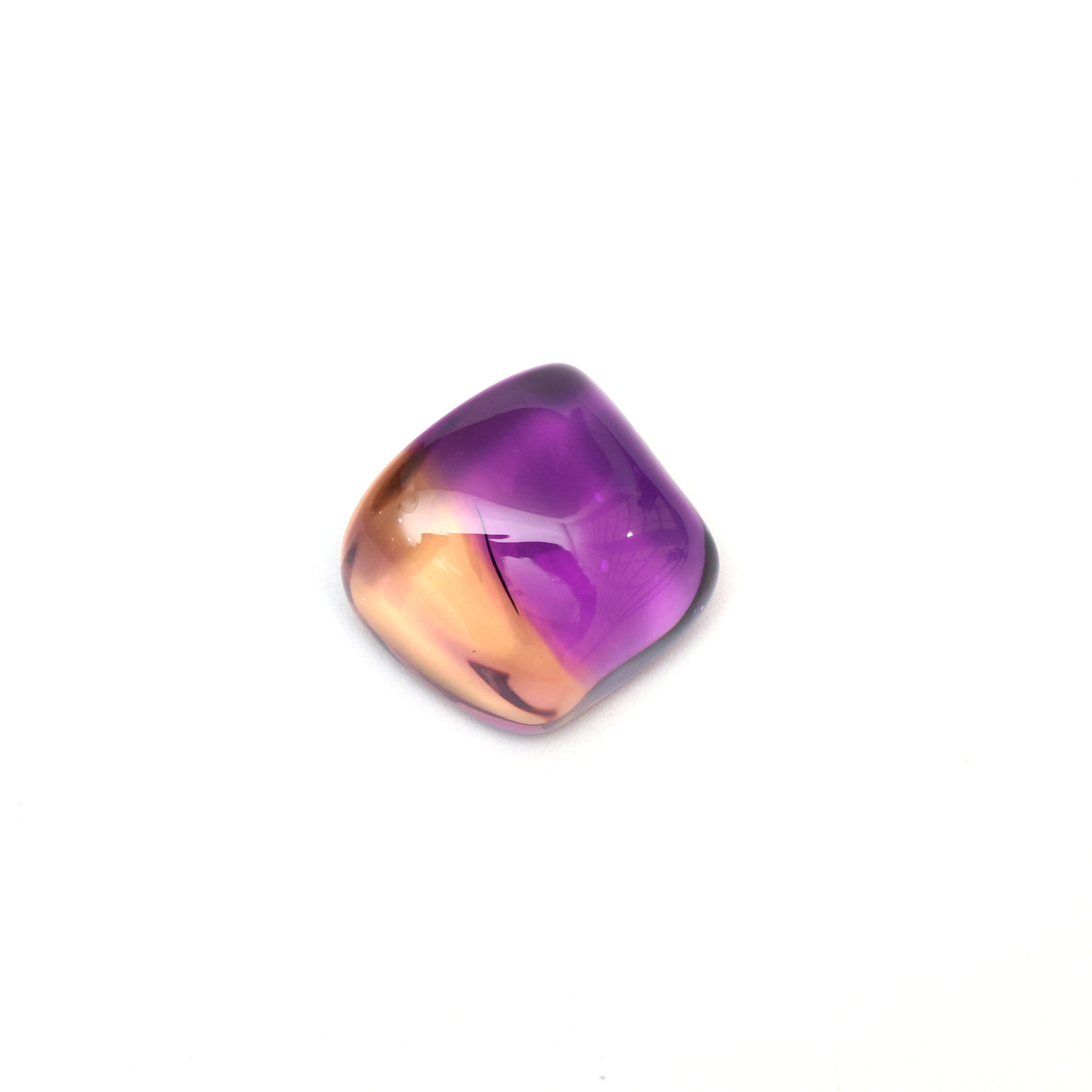 Natural Ametrine Smooth Tumble Loose Gemstone, 18x20mm, Ametrine Smooth Tumble Gemstone Loupe Clean, Aaa Quality Gemstone