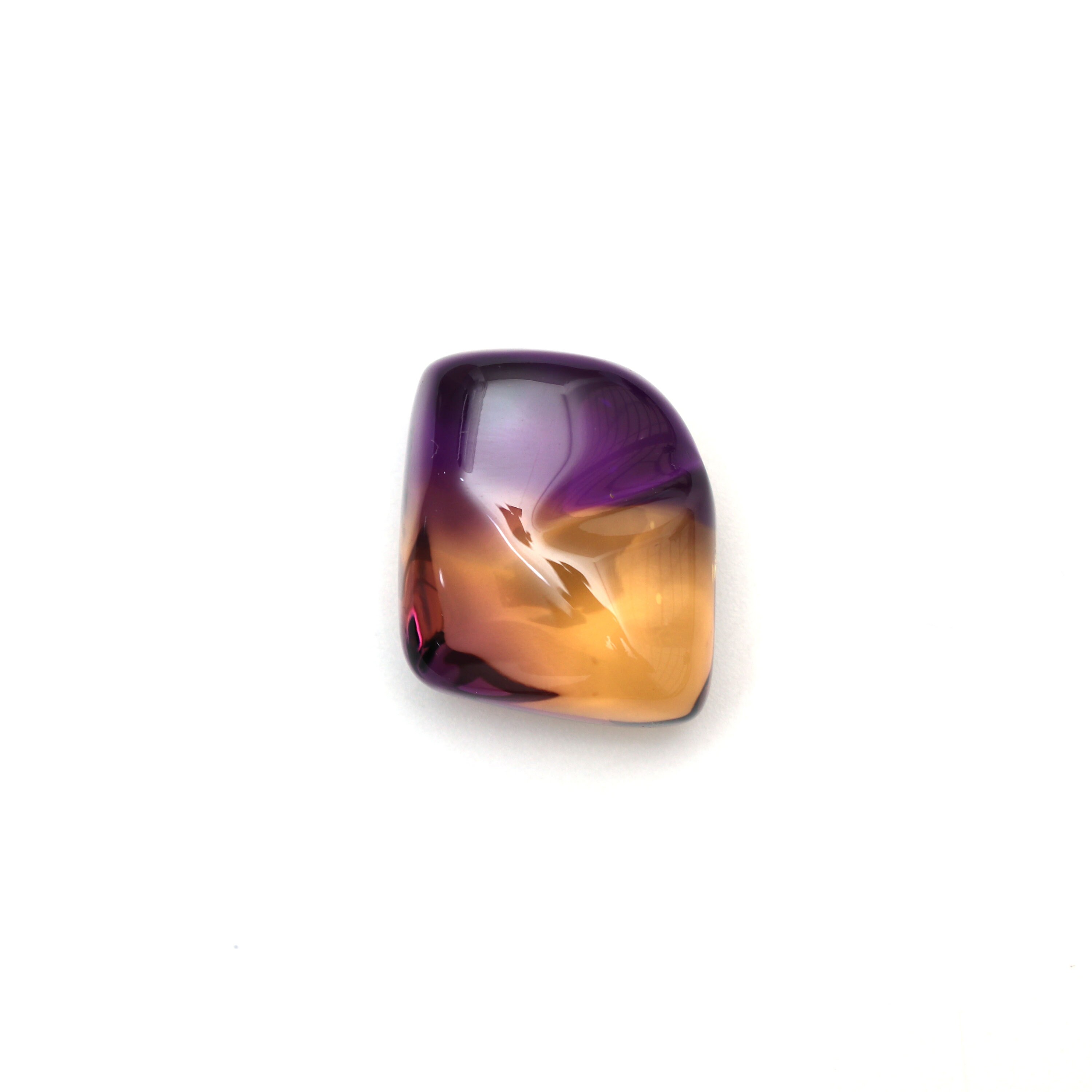 Natural Ametrine Smooth Tumble Loose Gemstone, 19x25mm, Ametrine Smooth Tumble Gemstone Loupe Clean, Aaa Quality Gemstone