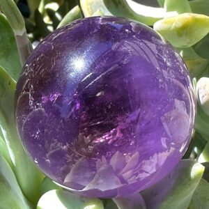 Ametrine Sphere With Rainbow From Brazil