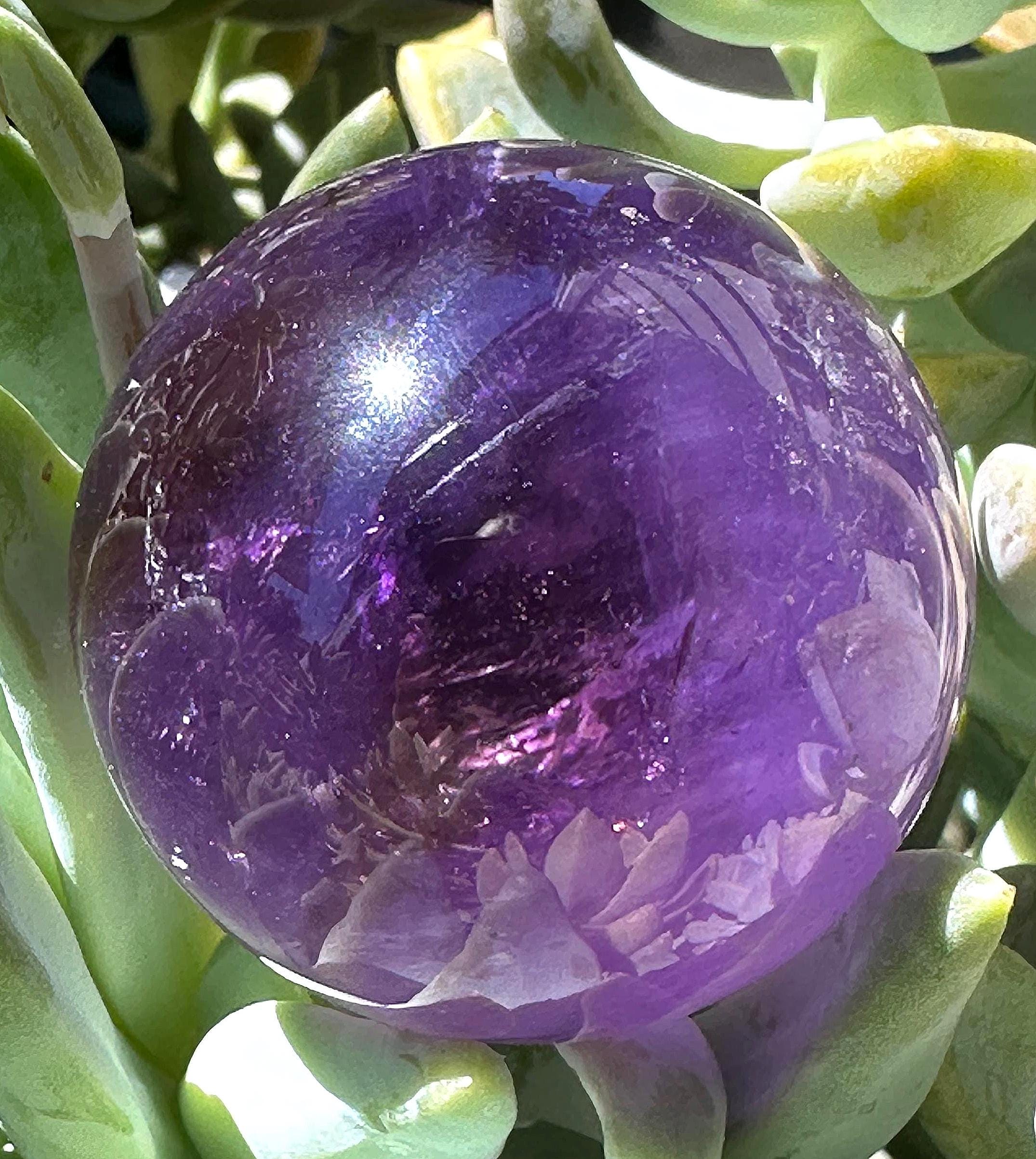 Ametrine Sphere With Rainbow From Brazil