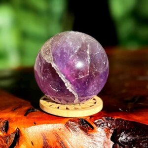 Ametrine sphere w/ stand - Amethyst & Citrine Crystal - manifestation, abundance, prosperity - Ametrine Crystal Ametrine sphere w/ stand - Amethyst & Citrine Crystal - manifestation, abundance, prosperity - Ametrine Crystal