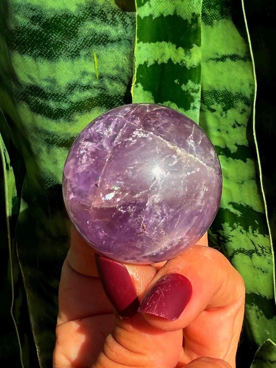 Ametrine Sphere W/ Stand - Amethyst & Citrine Crystal - Ametrine Crystal - Manifestation And Clarity